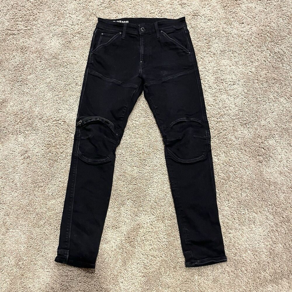 G-Star RAW 5620 3D Zip Knee Skinny Jeans Men's 30x30 Black Denim